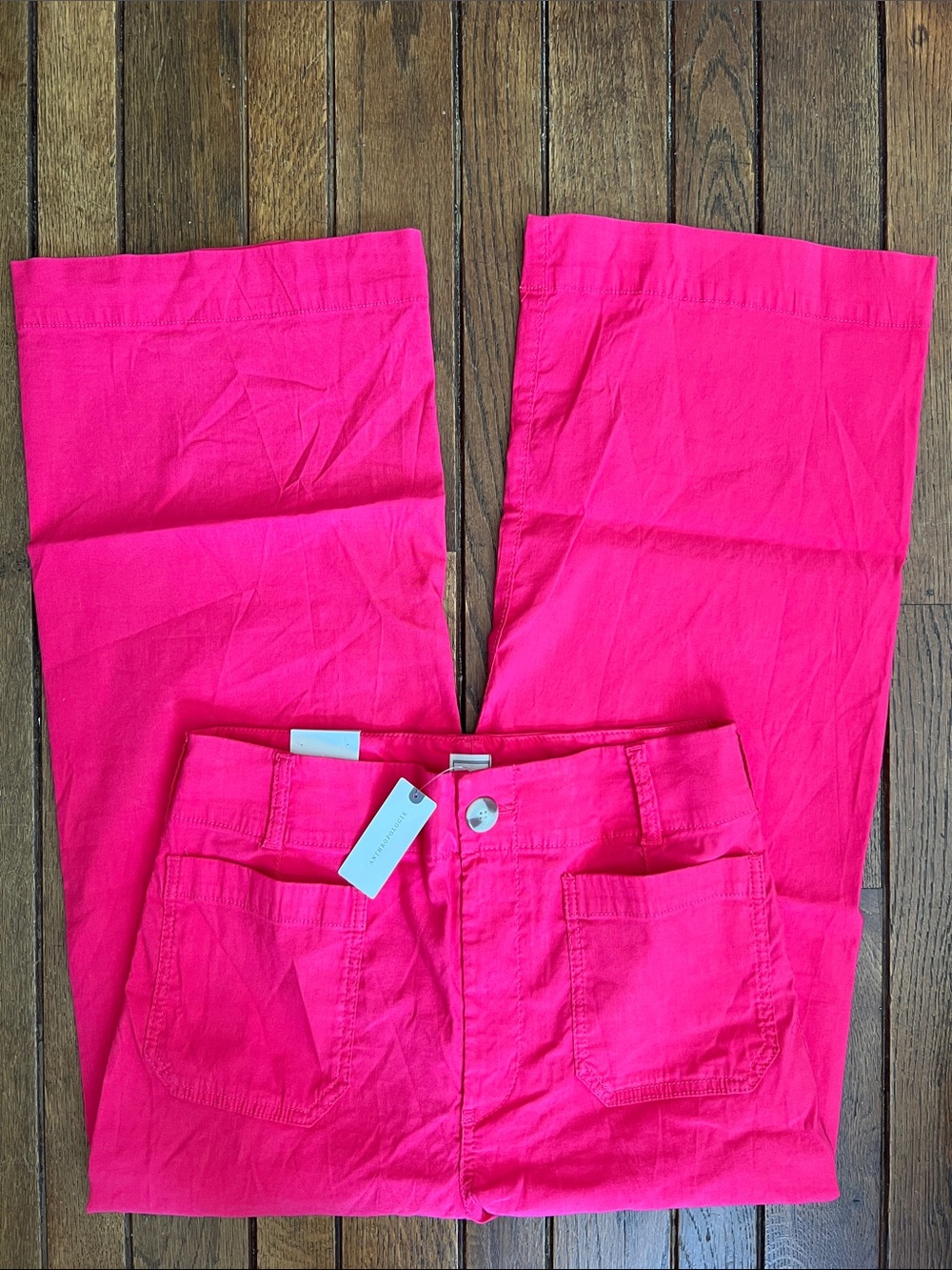 Maeve Anthropologie Bright Pink Colette Wide Leg Magic Pants Size 29 NWT